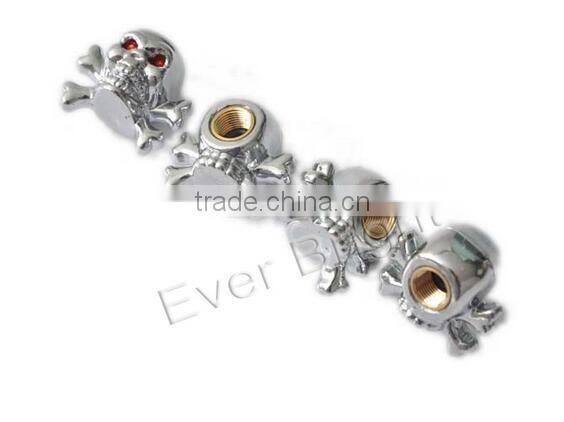 Customized skull antitheft air caps / antitheft valve caps for cars and motorcycle