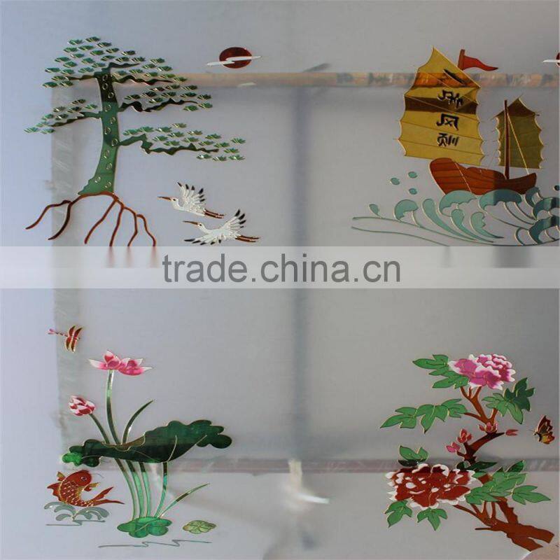 china factory hot selling acid frosted glass design for front doors