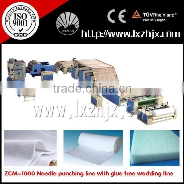 WJM-2 Nonwoven polyester fiber wadding line , glue free padding production line