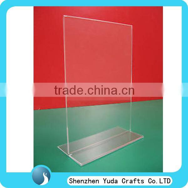 plexiglass insert A4,A5 sigh holder acrylic display stand acrylic card holder menu stand