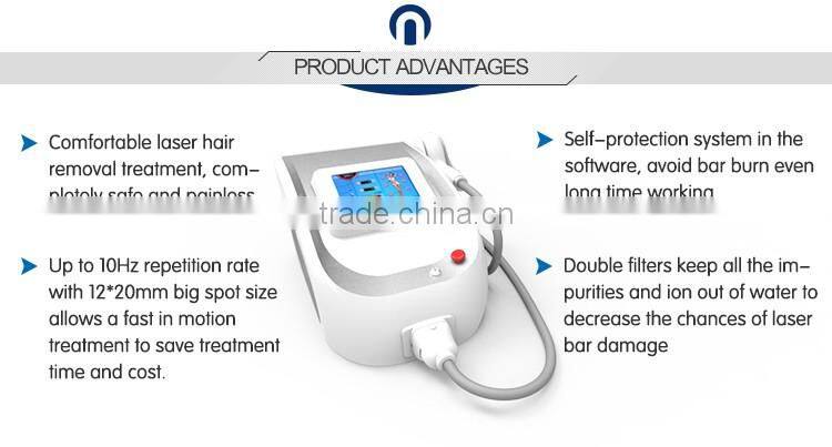 90% component imported! Germany 10 bars 808nm laser diode/ professional laser hair removal machine/808nm diode laser