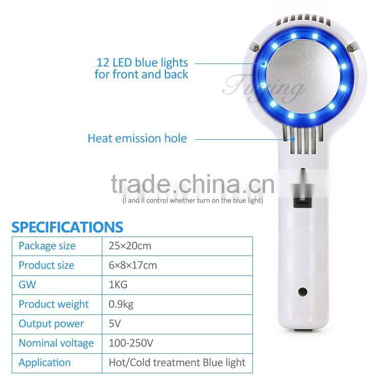 led beauty machine hot cold hammer machine with blue and red light