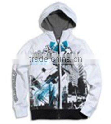 High Quality Fashion 100% Cotton Zipper Men Sweatshirt