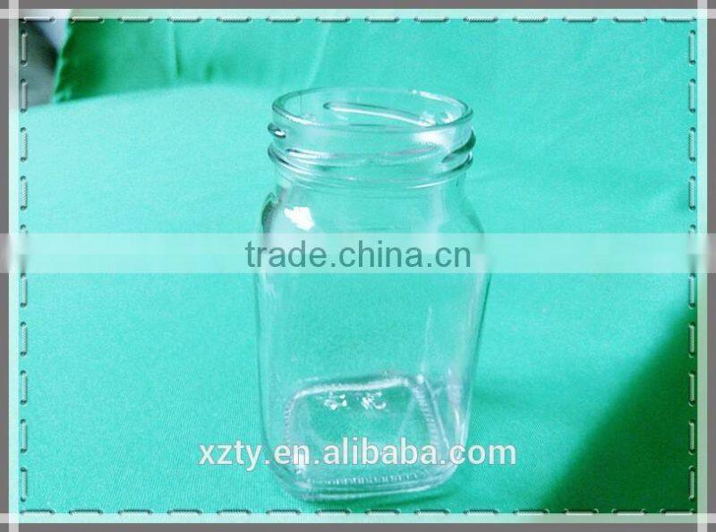 290ml square glass spice bottle for sweet sauce