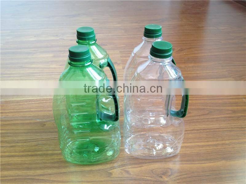 PET plastic Cooking Oil bottle for 1.8L green color