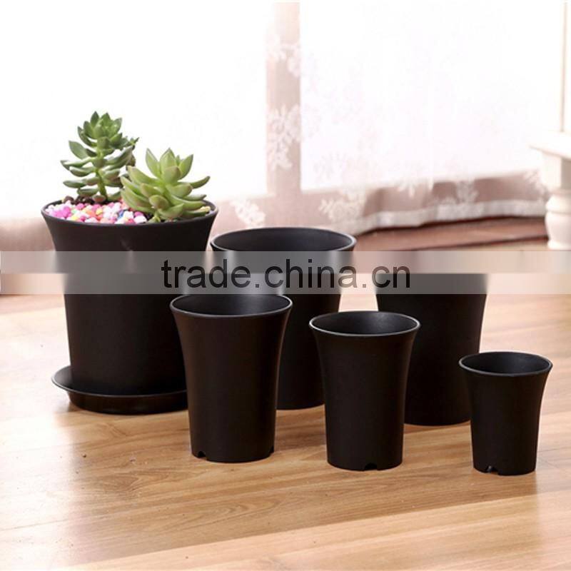Manufacturer supply wholesale 16.5cm round plastic flower pot nursery pot