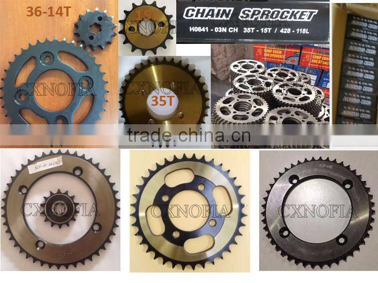 AKT125/bajaj/110cc motorcycle chain and sprocket set