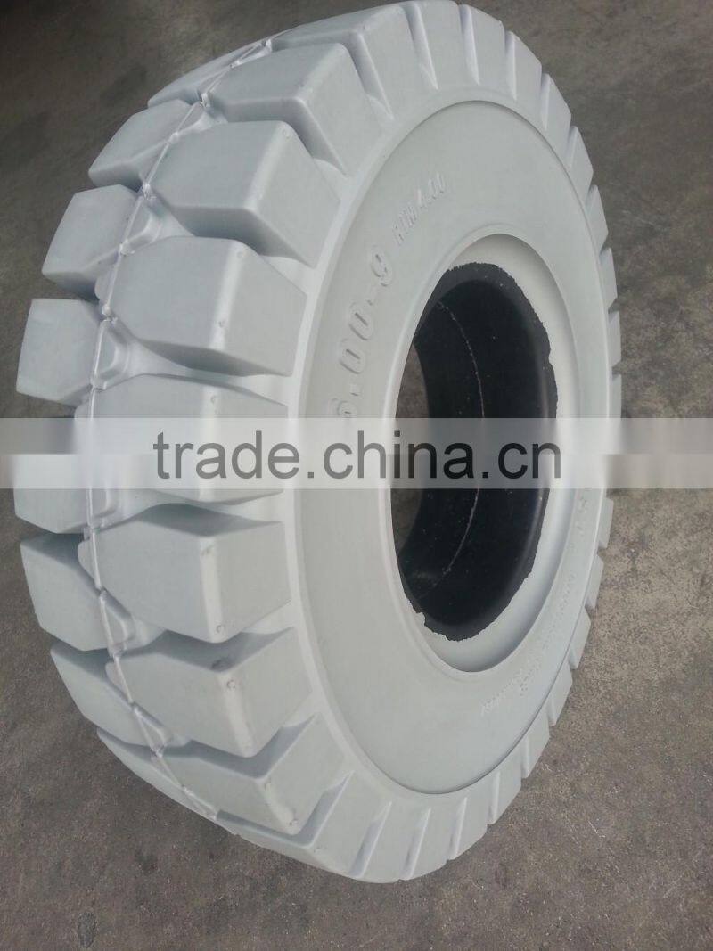 Yantai WonRay Non-Marking Solid Rubber Tires For Forklift (various sizes)