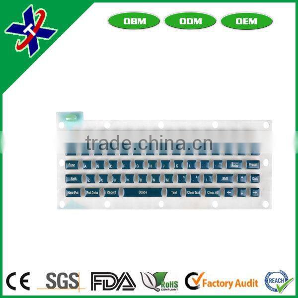 OEM Food Grade durable Customized Silicone Rubber Keypads, Keyboard, Button, Key