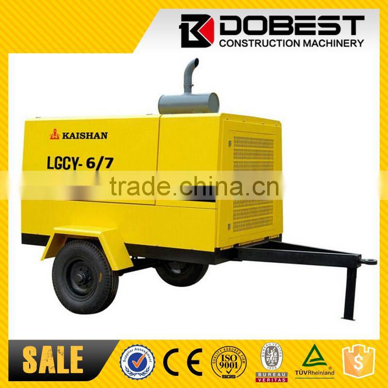 Chinese KAISHAN Diesel Driven Portable Screw Air Compressor LGCY-6/7