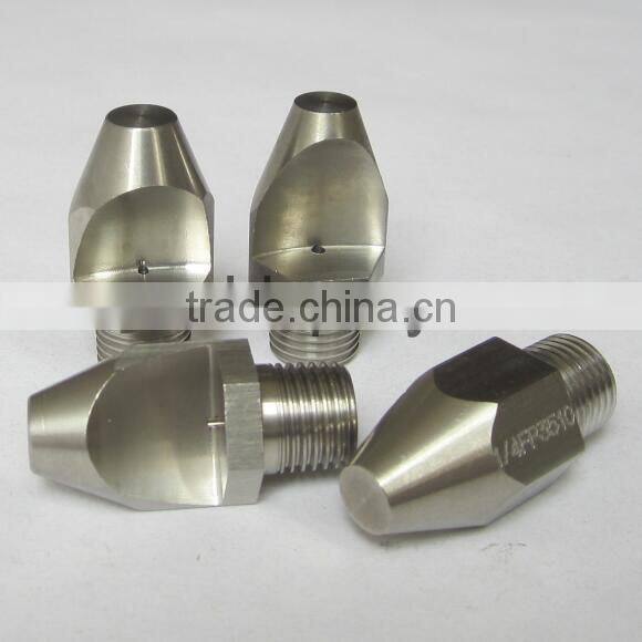 V shaped high impact narrow angle flat fan spray nozzle