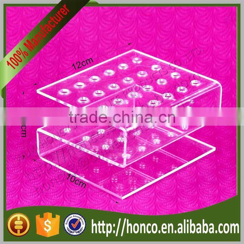 24 bins Acrylic Eyebrow Pencil Display Pen Holder Rack,Clear Colur