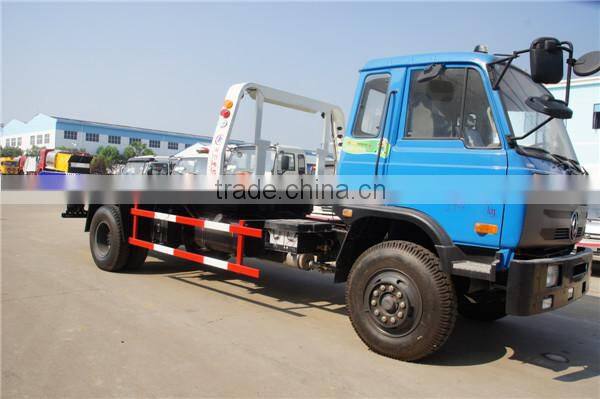 dongfeng 4x2 one tow two flatbed wrecker towing truck