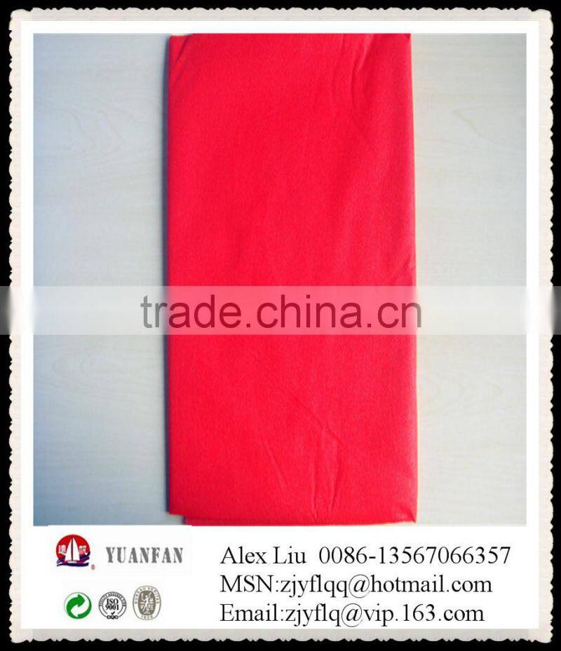 Red non-woven fabric used for disposable tablecloth
