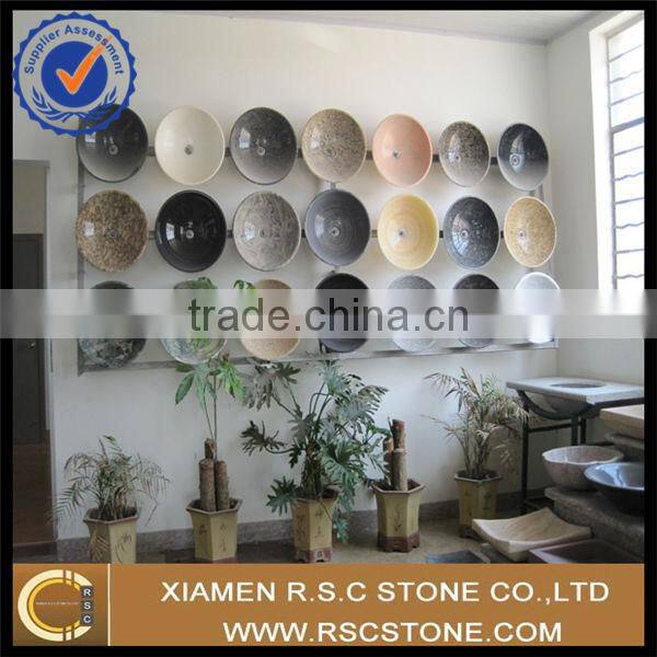 White carrara marble oval sink with single hole