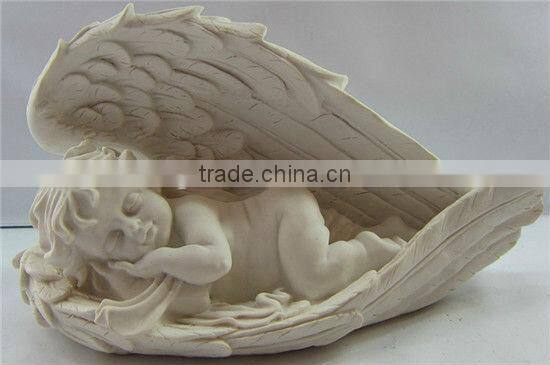 2014 resin white small angel figurine