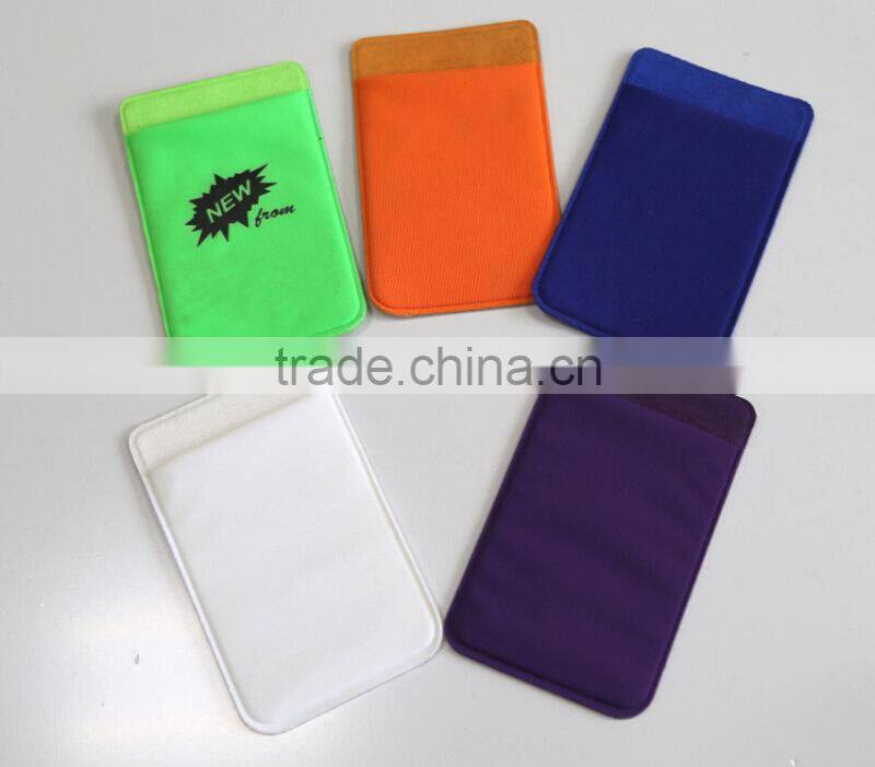 Promotion Washable Cellphone lycra wallet with custom logo