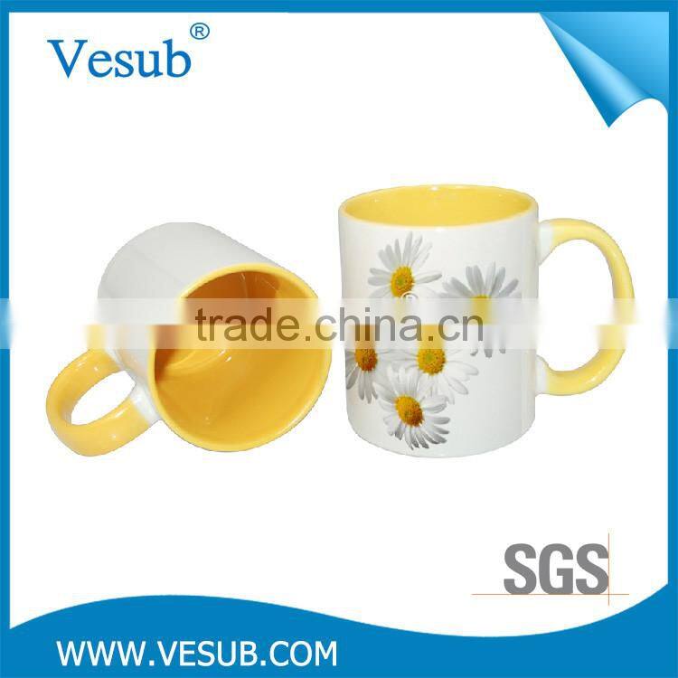 2017 New Style wholesale cheap 11OZ double color custom mug sublimation