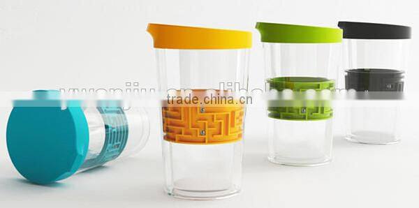 Supply fashion creative Silicone maze double insulation cup / gift cup