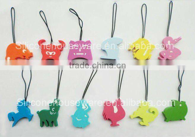 Fashion 12 Zodiac Sign Eco-friendly Silicon Mobile phone Pendant