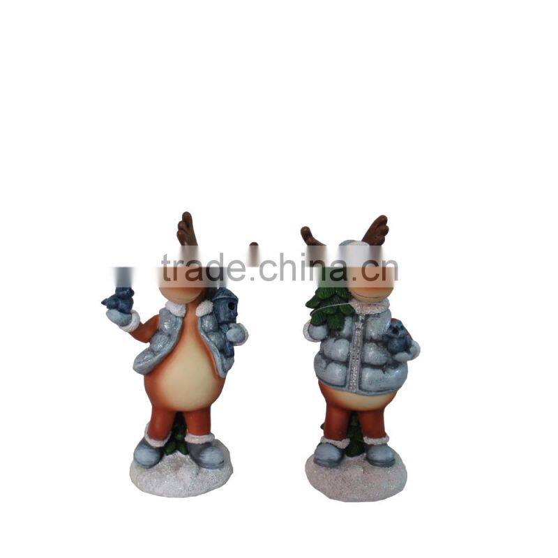 2014 new handmade resin christmas reindeers gift for sale