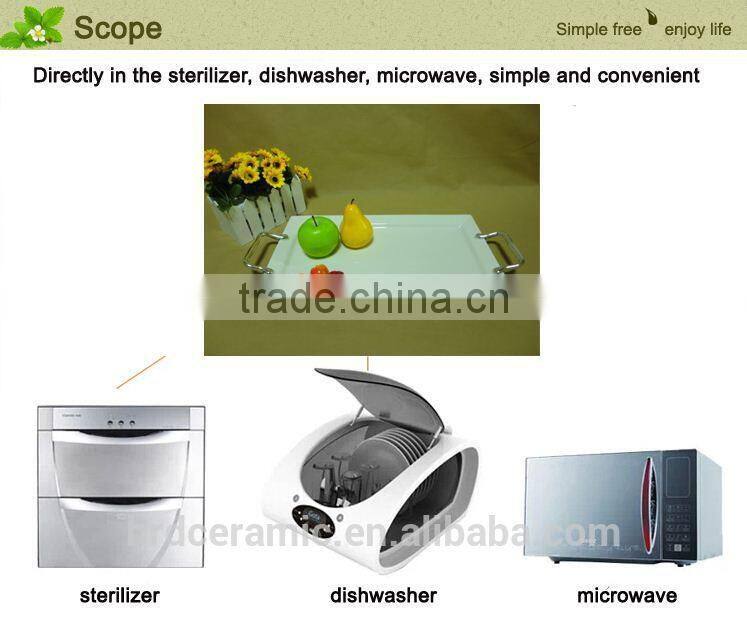 High quality stock ceramic dinner plates with handles with excellent price