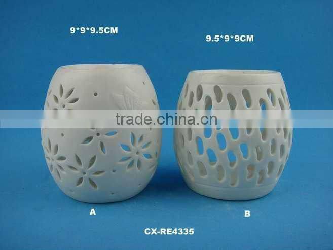 Porcelain wax warmer--Ceramic oil burnerlain--Stoneware active glazed stove,lighted ceramic christmas tree