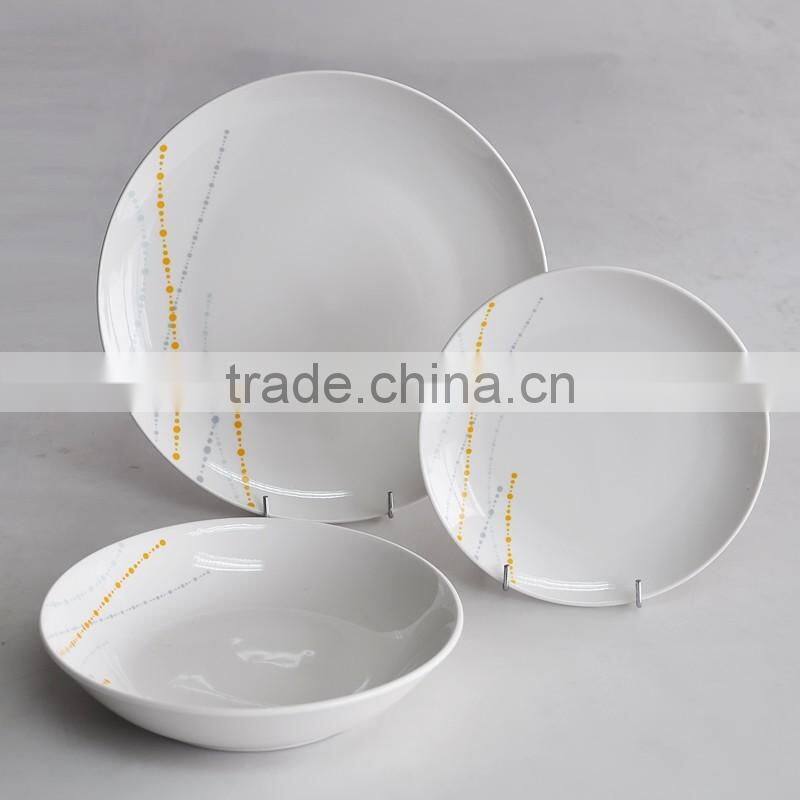 18pcs porcelain dinner set with decal,set of 18pcs porcelain dinnerware set,3pcs porcelain dinnerware set