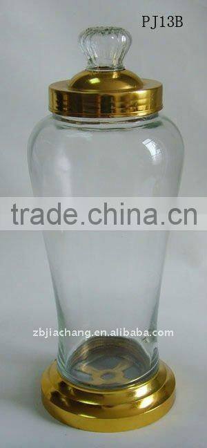 4L glass ginseng bottle with metal rack PJ13B