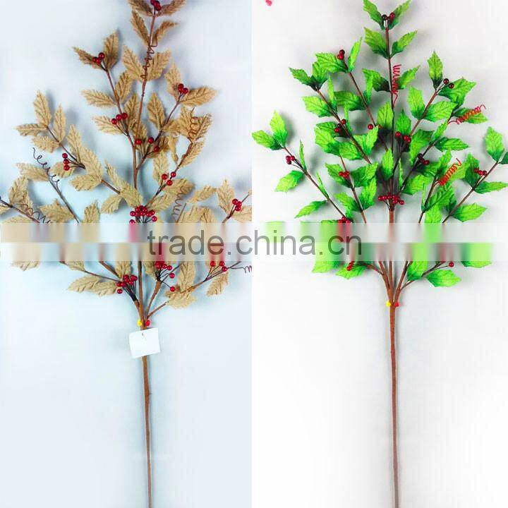 2015 new products decorative leaves branch