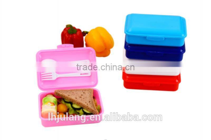 Useful Plastic lunch box with spoon and fork set / plastic lunch box set