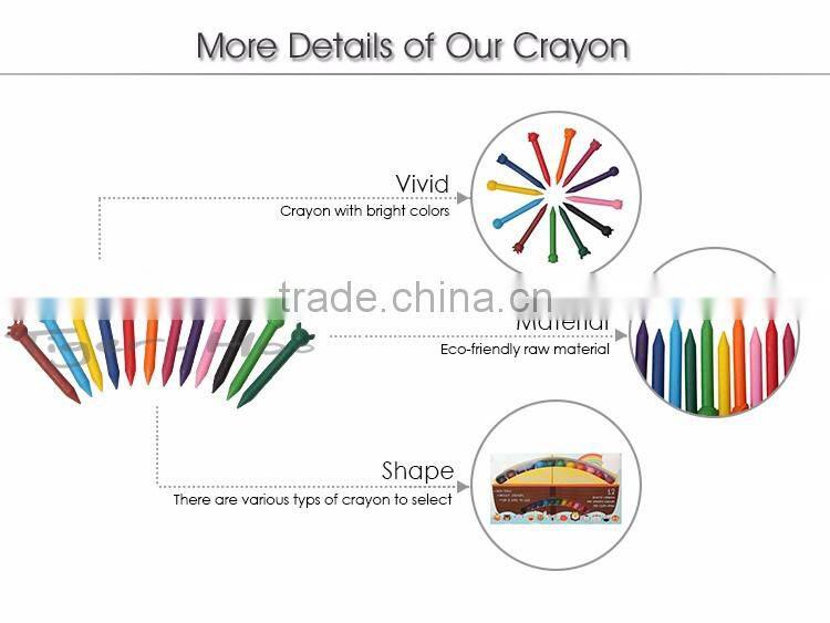 Cartoon Pattern 12 Animal Crayon Candle