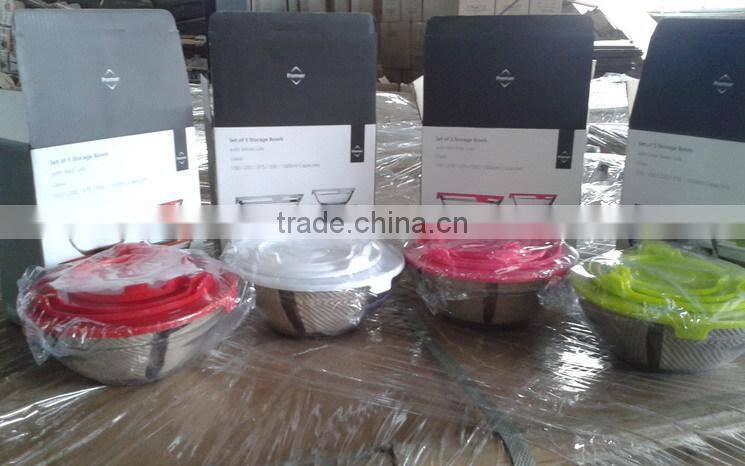 durable transparent glass food storage bowl