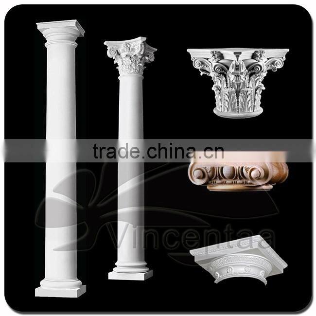 high quality white small spiral marble column for sale