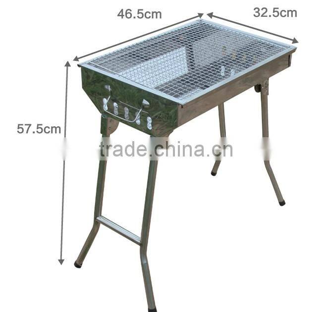 2014 New Style Foldable 430 Stainless Steel Barbecue Charcoal Grill