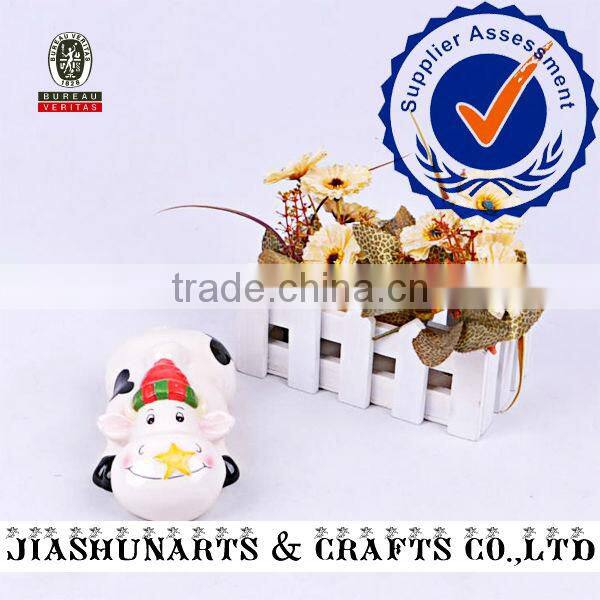 Cute Lies Prone Cows Ceramic Table Decoration