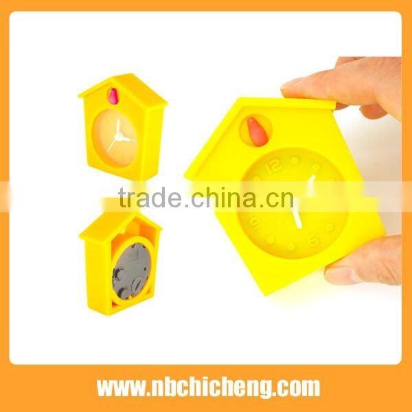 House Shape Silicone Alarm Clock, Colorful Mini Clock, Silicone Table Clock