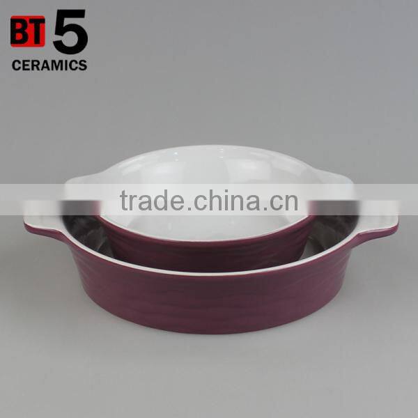 BT5-SD08,09 stonware color oval gratin dish