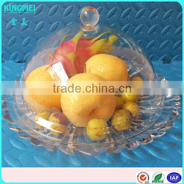 Hot sale Clear Acrylic Dome Dessert Pastry Display Food Tray with Cover