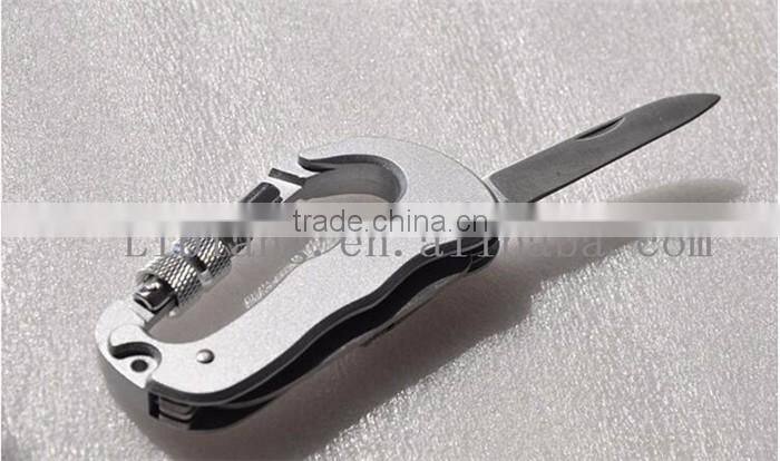 Special gift for men silver portable multifunction stainless carabiner bulk