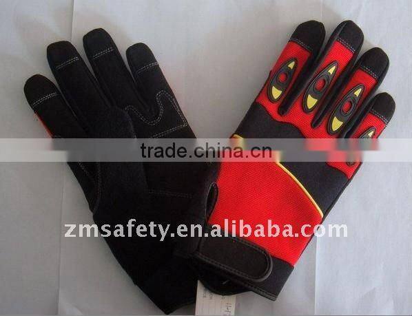 Mechanic hand protection gloves with rubberJRM46