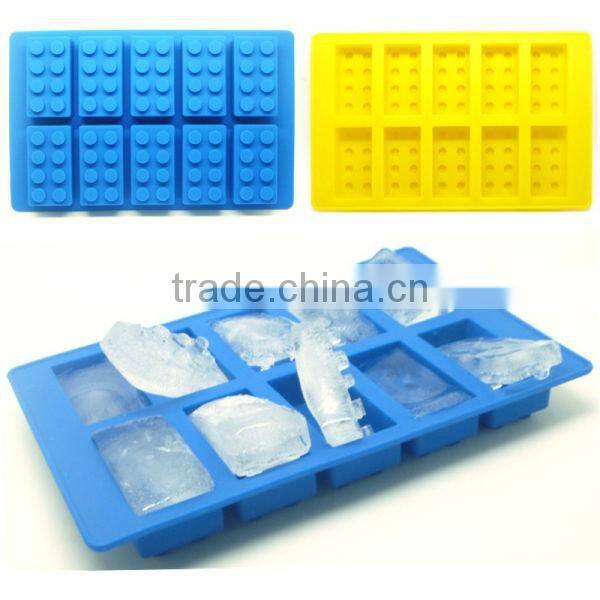 blue FDA toy bricks Ice Cube Tray yellow ice cube tray