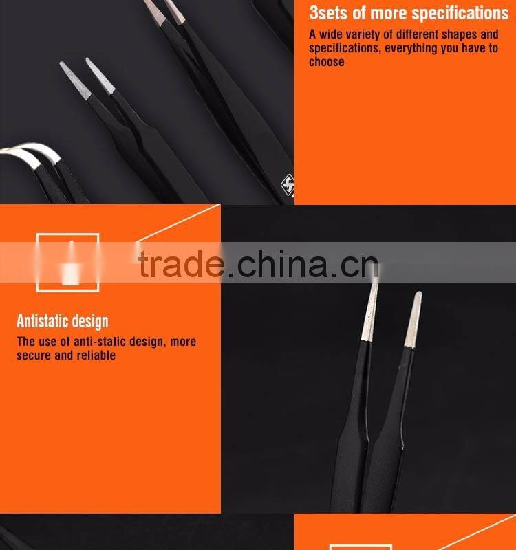 Professional Needle Nose Anti-Static Stainless Steel Vetus Tweezer