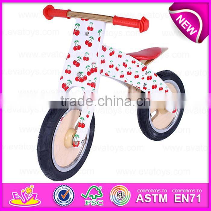 Comfortable Safe perfect Wooden kids bicycle,New design children wooden walking balance bicycle W16C132