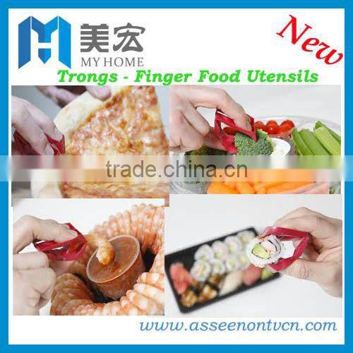 Silicone mini food service tongs heat resistant cooking tong function of food tongs