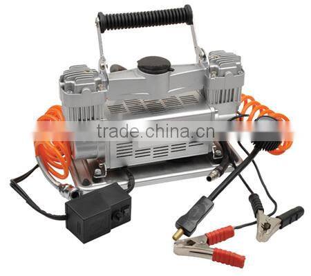 S80276 New 12V Double-Cylinder Car Inflatable Pump Air Compressor Tire Inflators Tool