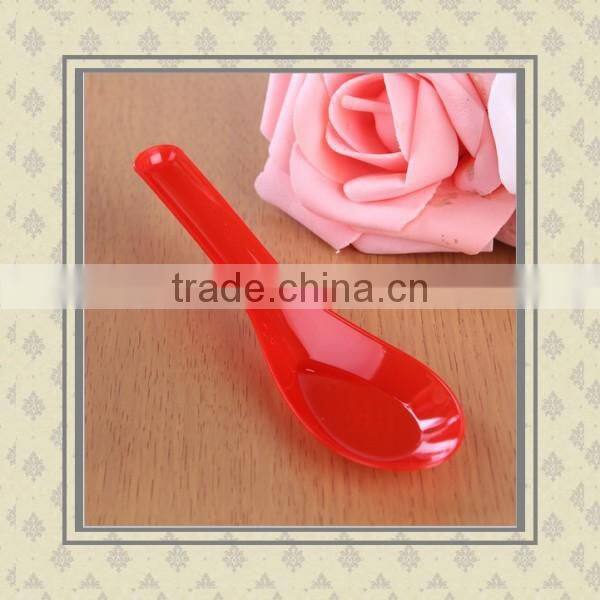 Custom Wholesale cheap plastic red soup spoons for home party/OEM hot sell cheap plastic spoons manufacturer