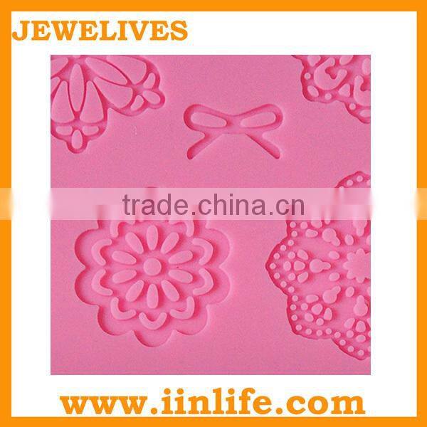 Wholesale fondant cake decorating silicone lace molds
