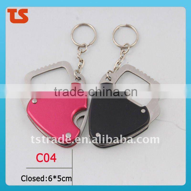 2014 Cute design metal alloy love couple keychain knife (B01)Gifts knifeSmall knife promotion kinfe popular