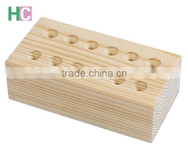 cheap natural pine wood DIY needle holder